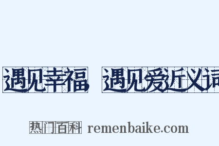 遇见幸福，遇见爱近义词是什么意思的图片